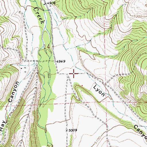 Topographic Map of Lyon Canyon, MT
