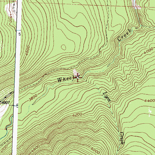 Topographic Map of Lyon Creek, MT