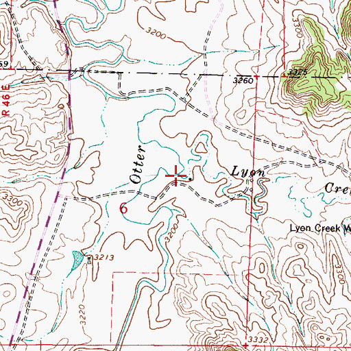 Topographic Map of Lyon Creek, MT