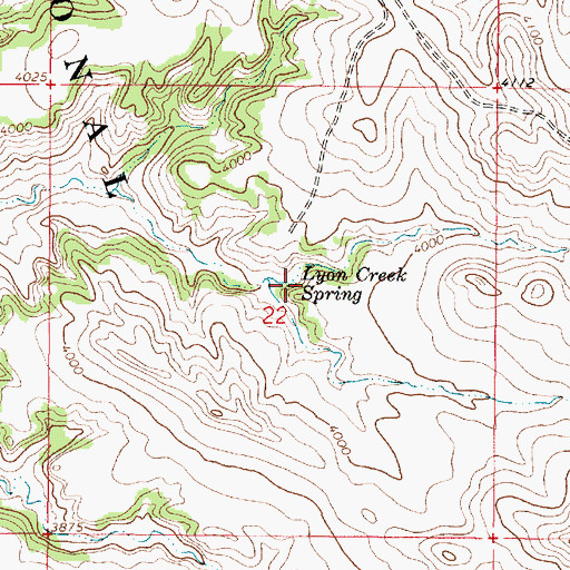 Topographic Map of Lyon Creek Spring, MT
