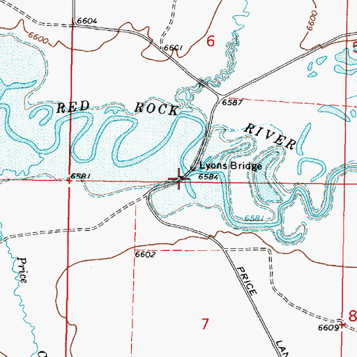 Topographic Map of Lyons Bridge, MT