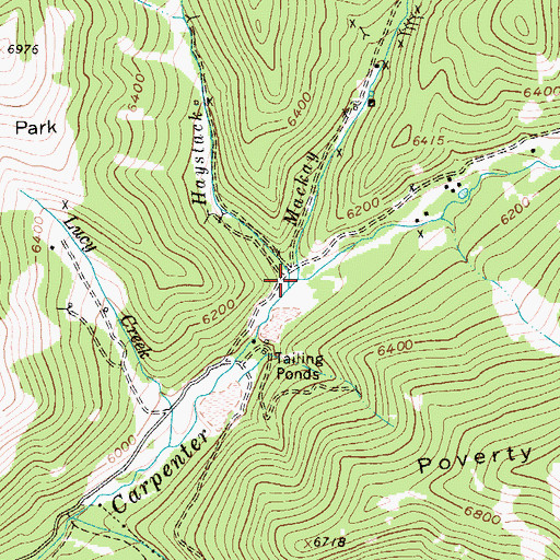Topographic Map of Mackay Creek, MT