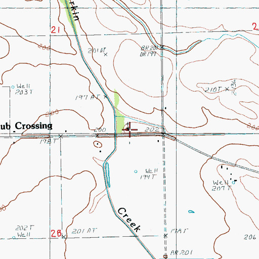 Topographic Map of Walls Chapel Baptist Church, AR