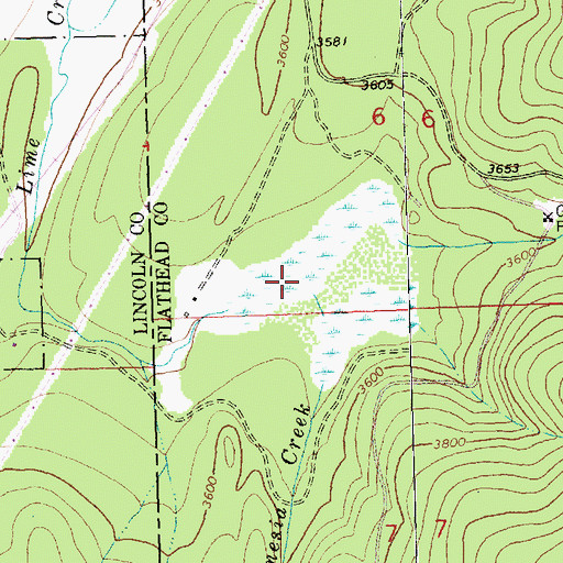 Topographic Map of Magnesia Creek, MT