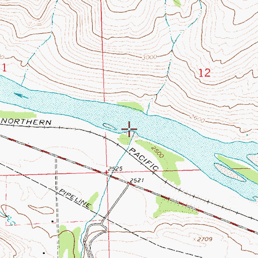 Topographic Map of Magpie Creek, MT