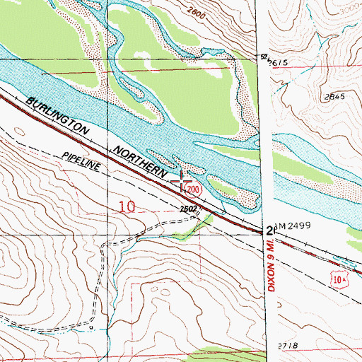 Topographic Map of Magpie Spring Creek, MT