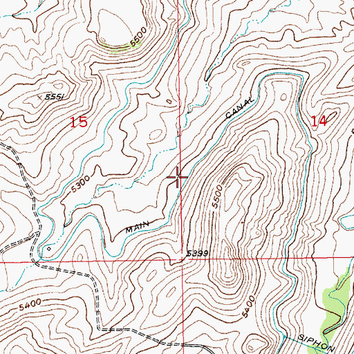 Topographic Map of Main Canal, MT
