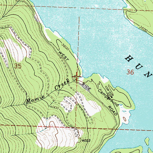 Topographic Map of Mamie Creek, MT