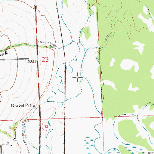 Topographic Map of Maple Creek, MT