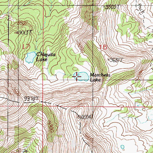 Topographic Map of Marcheta Lake, MT