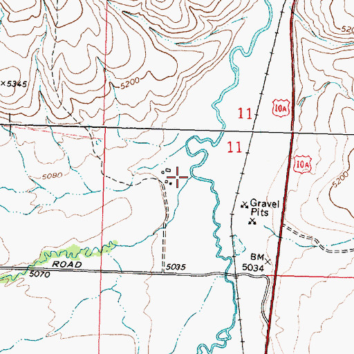 Topographic Map of Marshall Creek, MT
