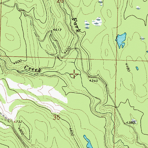 Topographic Map of Marshall Creek, MT