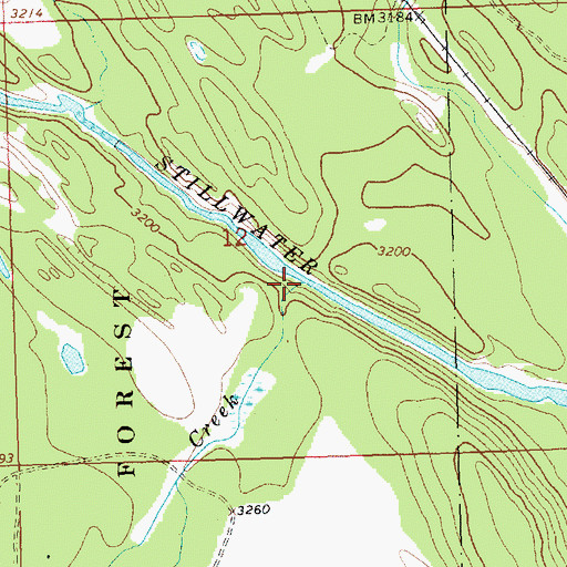 Topographic Map of Martin Creek, MT