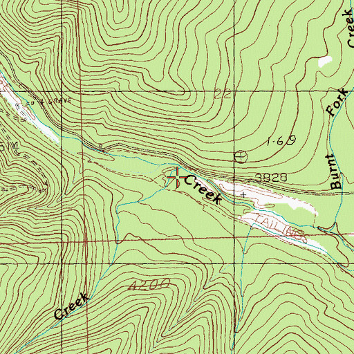 Topographic Map of Martina Creek, MT