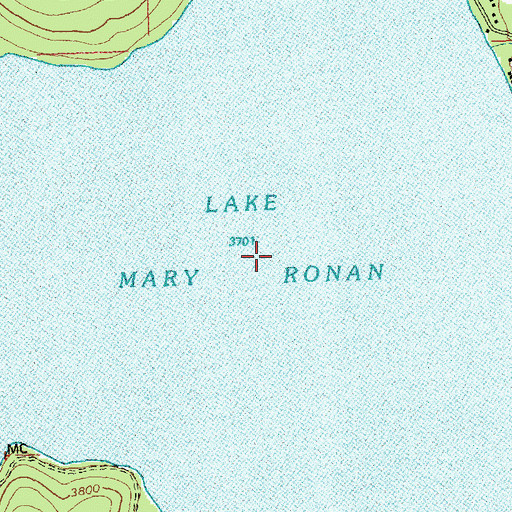 Topographic Map of Lake Mary Ronan, MT