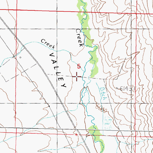 Topographic Map of Mason Creek, MT