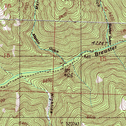 Topographic Map of Mason Gulch, MT