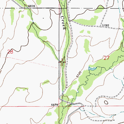 Topographic Map of Mass Creek, MT