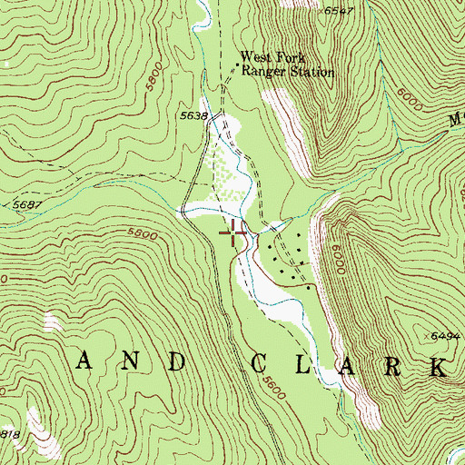 Topographic Map of Massey Creek, MT