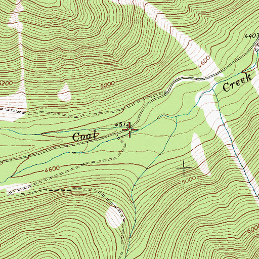 Topographic Map of Mathias Creek, MT