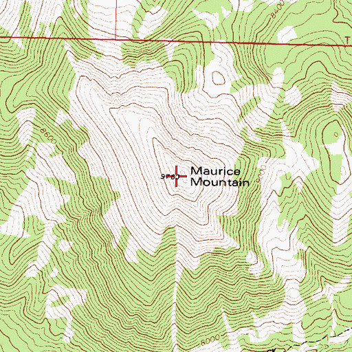 Topographic Map of Maurice Mountain, MT