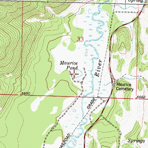 Topographic Map of Maurice Pond, MT