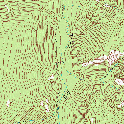 Topographic Map of Maxine Creek, MT