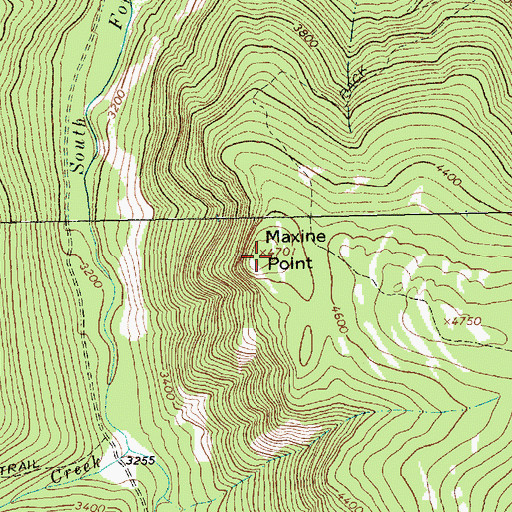 Topographic Map of Maxine Point, MT