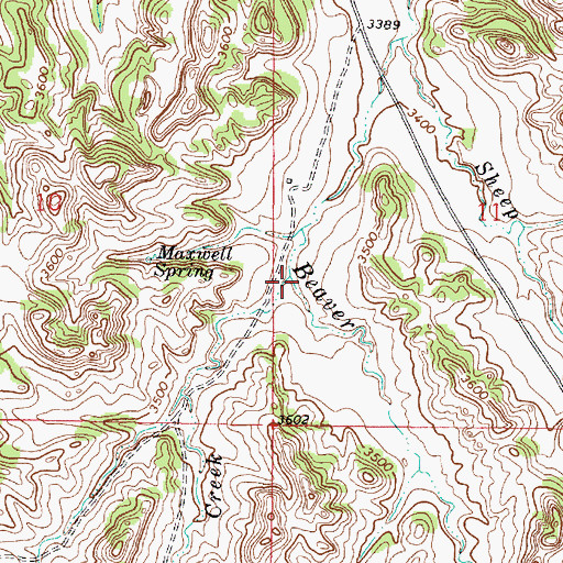 Topographic Map of Maxwell Creek, MT