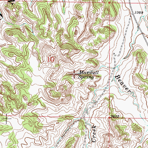 Topographic Map of Maxwell Spring, MT
