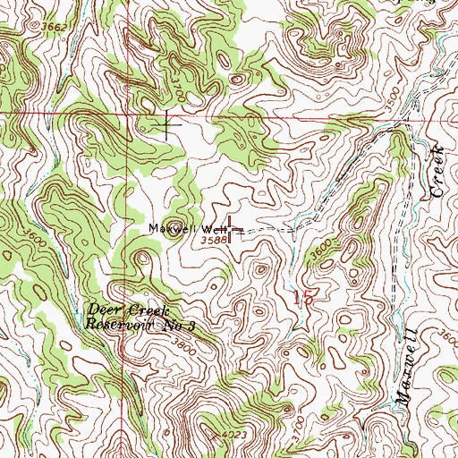 Topographic Map of Maxwell Well, MT