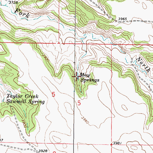Topographic Map of May Springs, MT