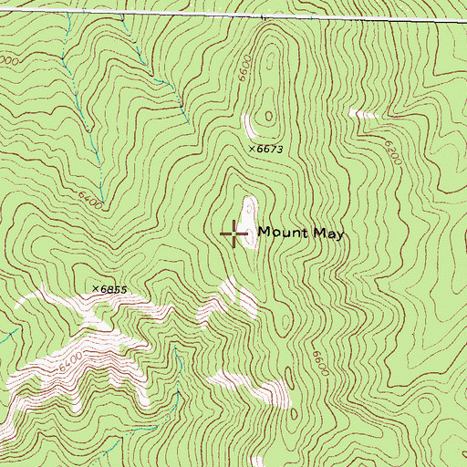 Topographic Map of Mount May, MT