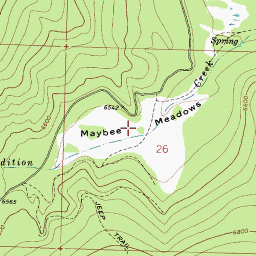 Topographic Map of Maybee Meadows, MT