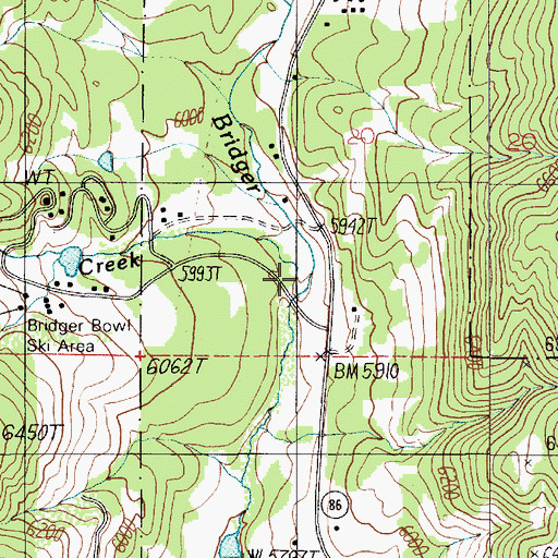Topographic Map of Maynard Creek, MT