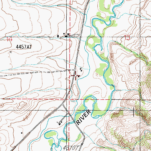 Topographic Map of Mayne Ranch, MT
