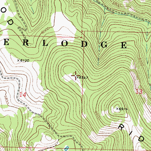 Topographic Map of Maywood Ridge, MT