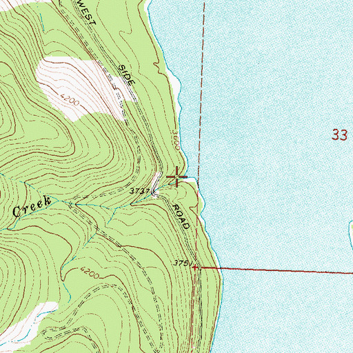 Topographic Map of Mazie Creek, MT