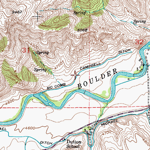 Topographic Map of Mc Comb Campbell Ditch, MT