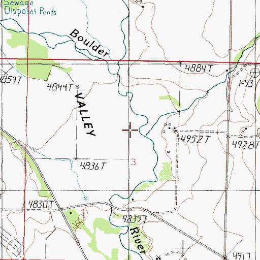 Topographic Map of McCarty Creek, MT