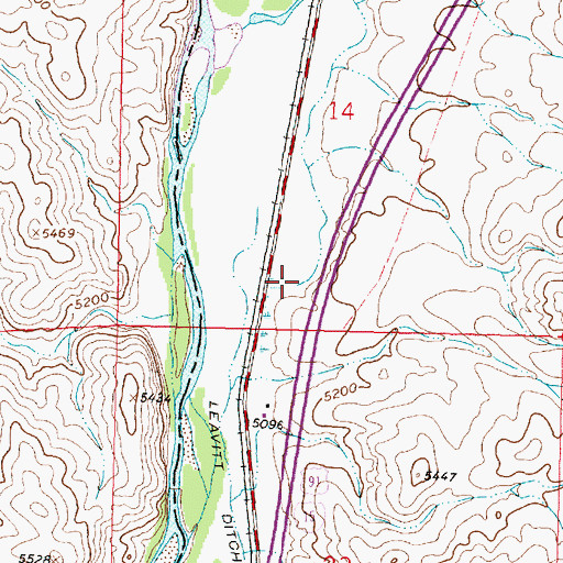 Topographic Map of McCartney Creek, MT