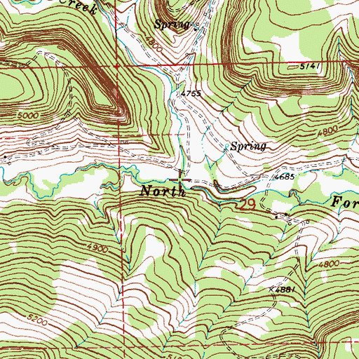 Topographic Map of McCartney Creek, MT