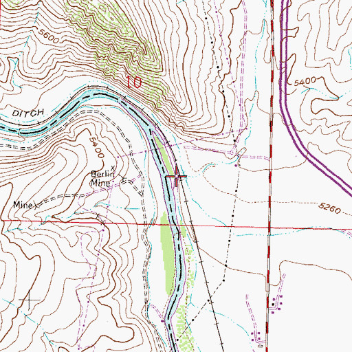 Topographic Map of McCauley Ditch, MT