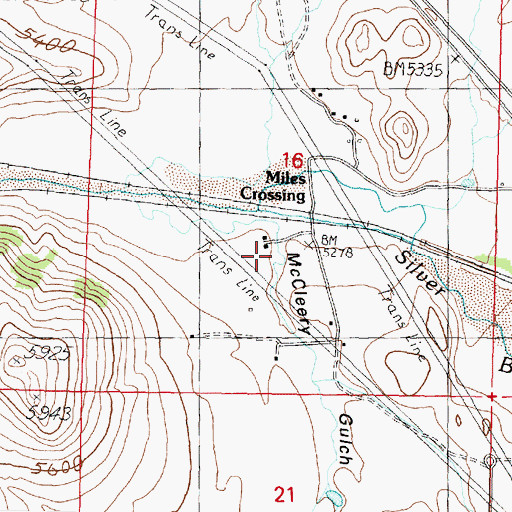 Topographic Map of McCleery Gulch, MT