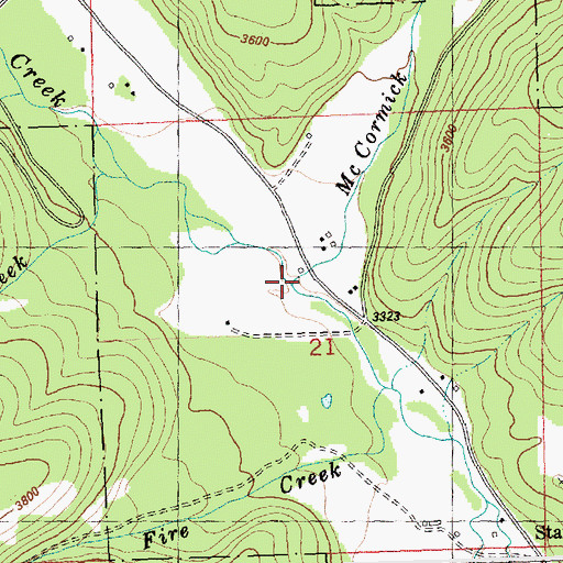 Topographic Map of McCormick Creek, MT