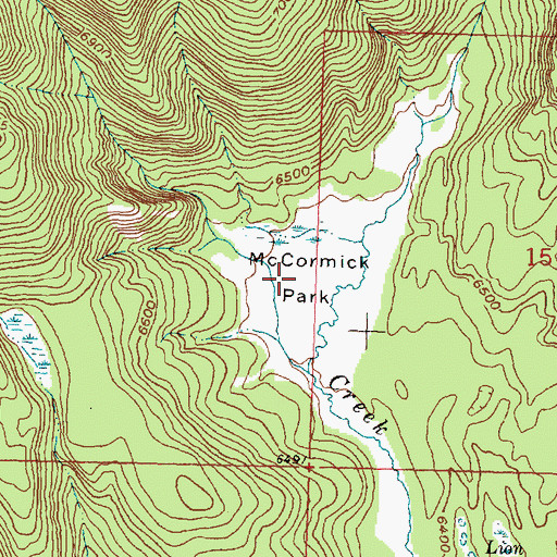 Topographic Map of McCormick Park, MT