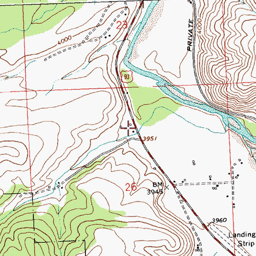 Topographic Map of McCoy Creek, MT