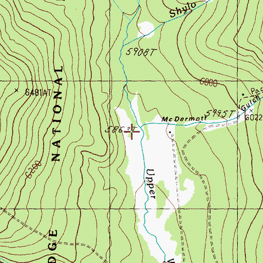 Topographic Map of McDermott Gulch, MT