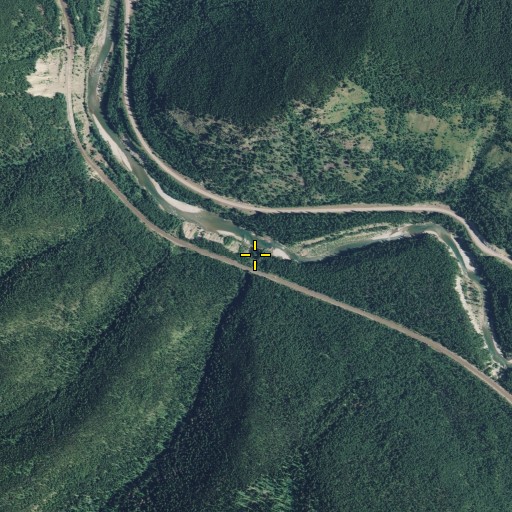 Aerial/Satellite Image of McDonald Creek, MT
