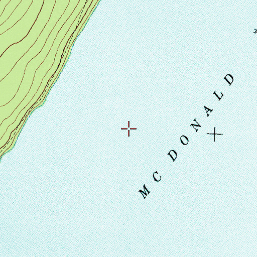 Topographic Map of Lake McDonald, MT